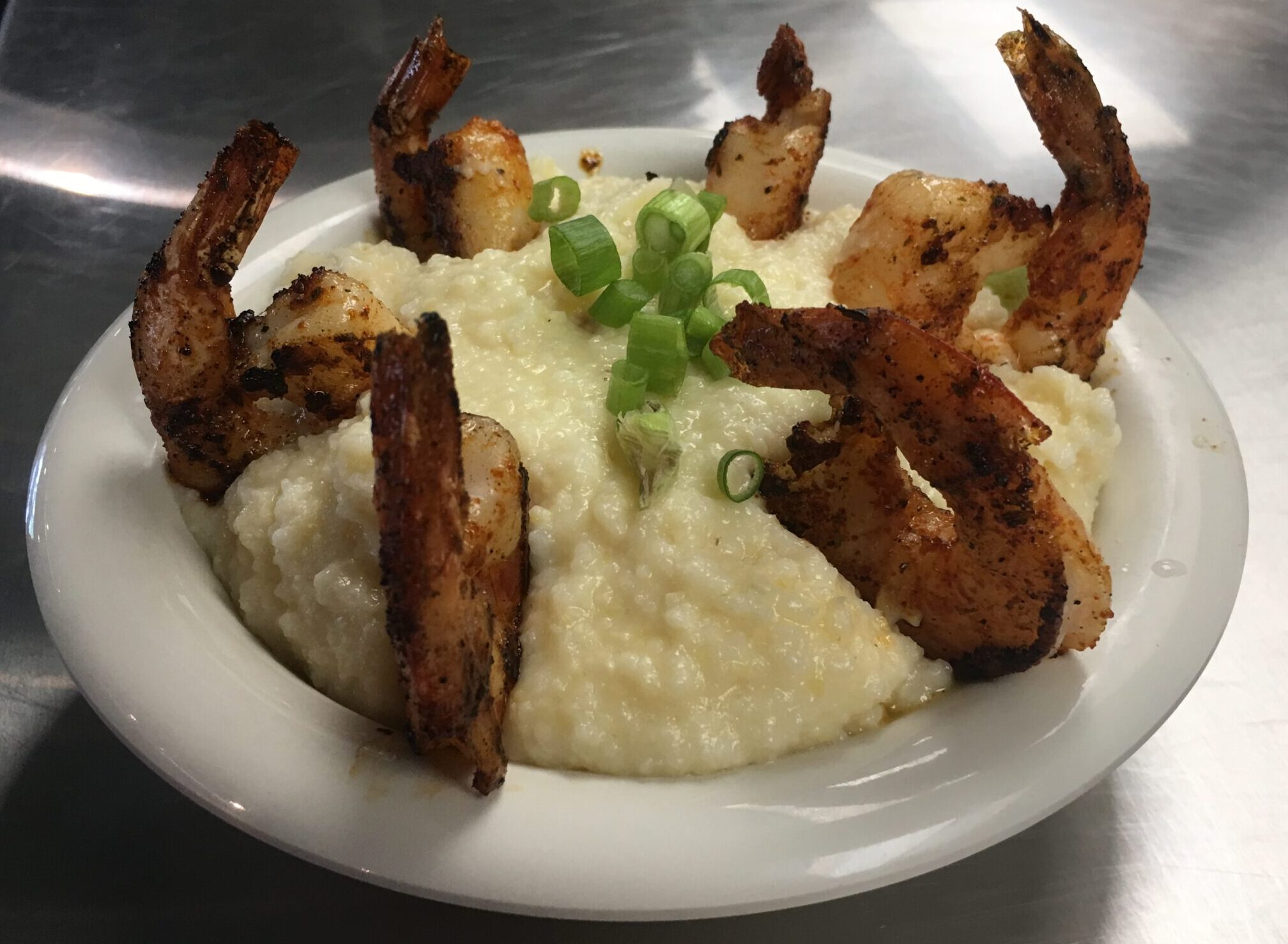 Blackened Shrimp and Cheese Grits
